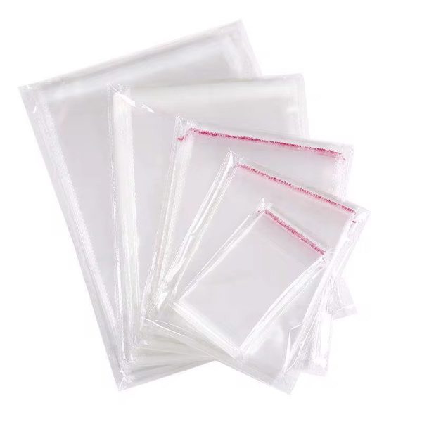 CLEAR SELF ADHESIVE PLASTIC BAGS - 100PCS