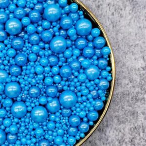 50g Dark Blue Mixed Size Sugar Pearls
