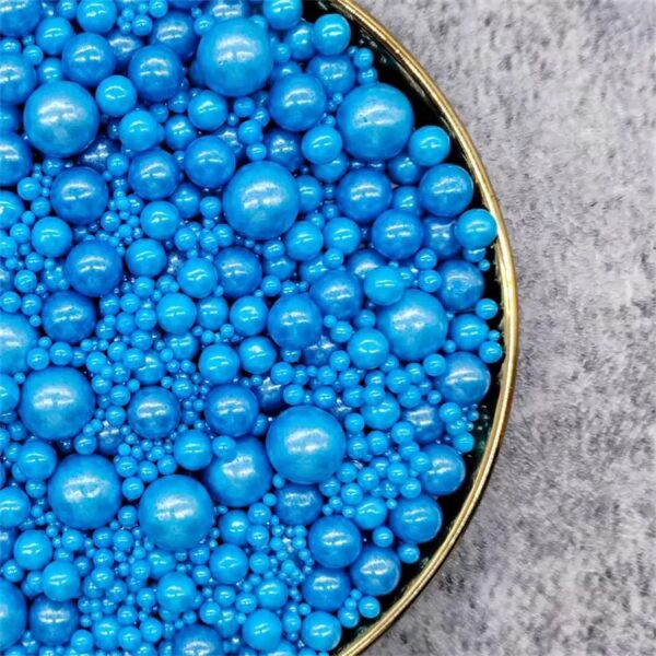 50g Dark Blue Mixed Size Sugar Pearls